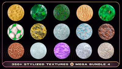 350+ Stylized Textures - Mega Bundle 4 