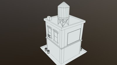 Stylized Modern Western City Street Environment Props and Buildings Pack 