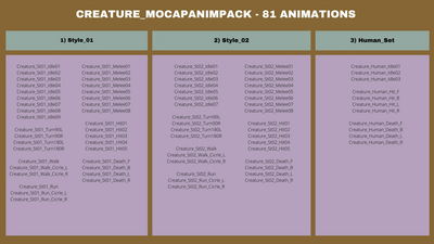 Creature MocapAnimPack 