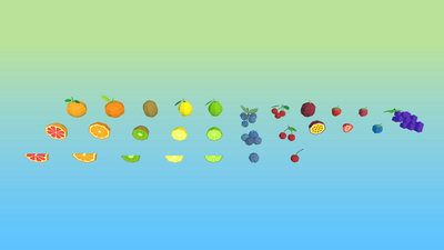 Food Pack: Low Poly Fruits & Vegetables 