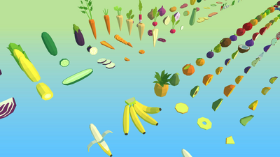 Food Pack: Low Poly Fruits & Vegetables 