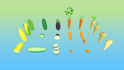 Food Pack: Low Poly Fruits & Vegetables 