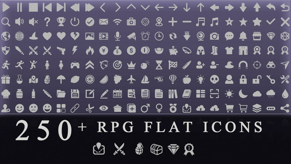 RPG-Roleplay  Flat icons Pack 