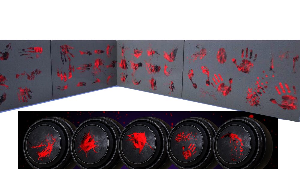 40 Pcs Blood Decal Material Bundle 