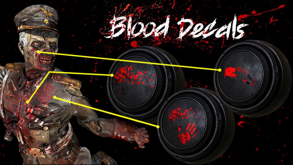 40 Pcs Blood Decal Material Bundle 