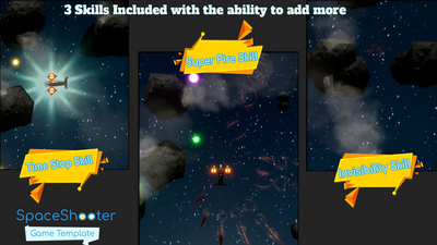 Top Down Space Shooter Game Template Plugin 