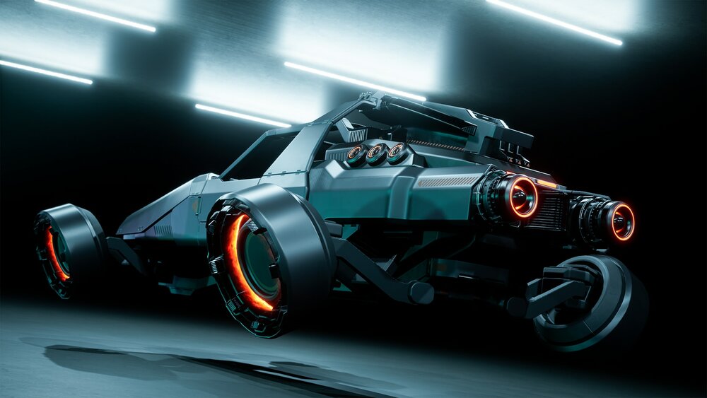 SciFi Cyber Hover Buggy 3 