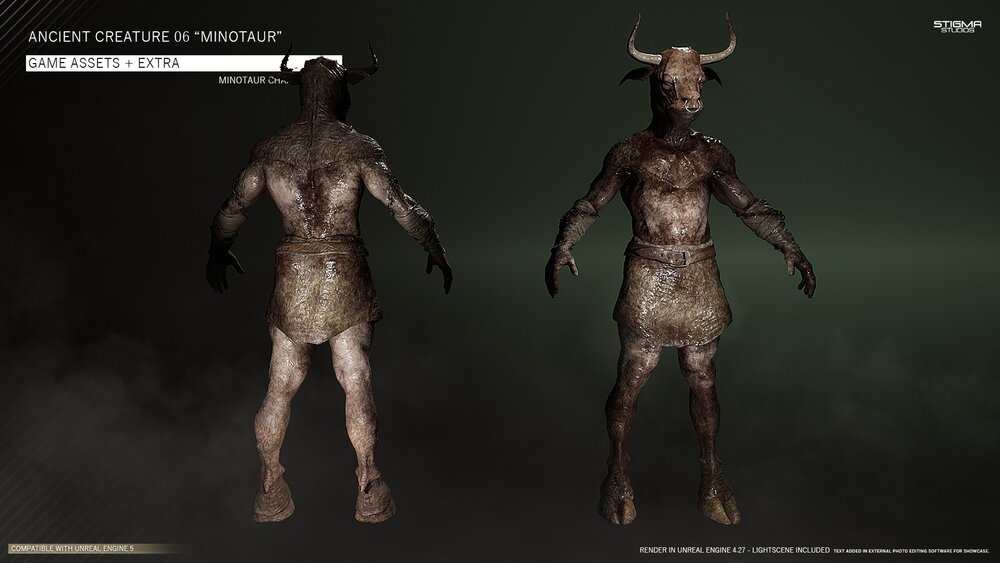 Ancient Creature 06 "Minotaur" - Game Assets + Extra 