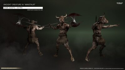 Ancient Creature 06 "Minotaur" - Game Assets + Extra 