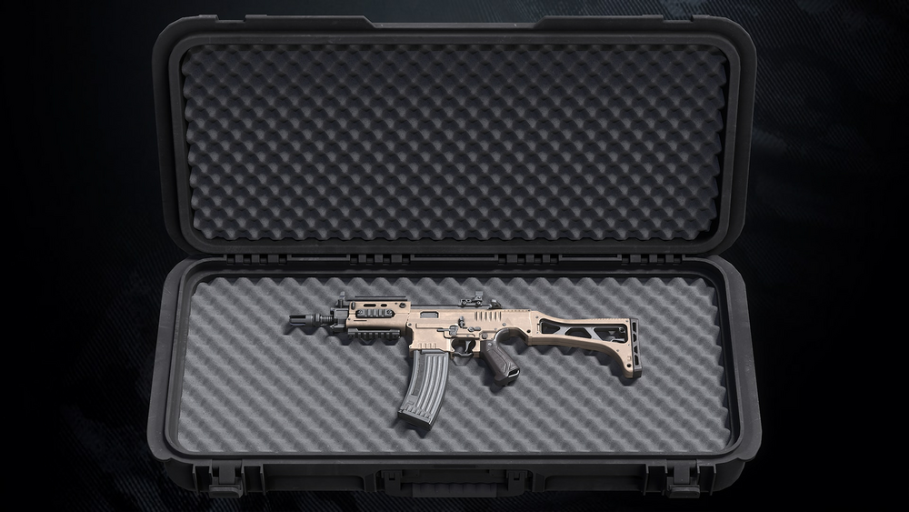 SM-K Assault Rifle With Hands And Weapon Case 