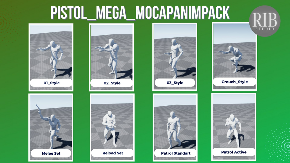 Pistol Mega MocapAnimPack 