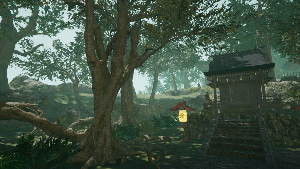 Oriental Forest Trees, Temple And Grave Props 