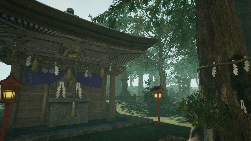 Oriental Forest Trees, Temple And Grave Props 