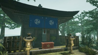 Oriental Forest Trees, Temple And Grave Props 