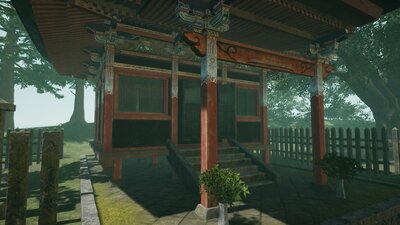 Oriental Forest Trees, Temple And Grave Props 