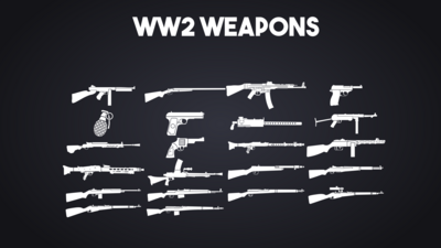 Weapon Icons - (WW1, WW2, Modern) Handcrafted - 2K 