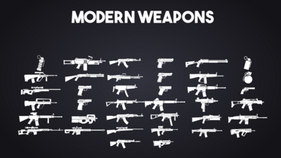 Weapon Icons - (WW1, WW2, Modern) Handcrafted - 2K 