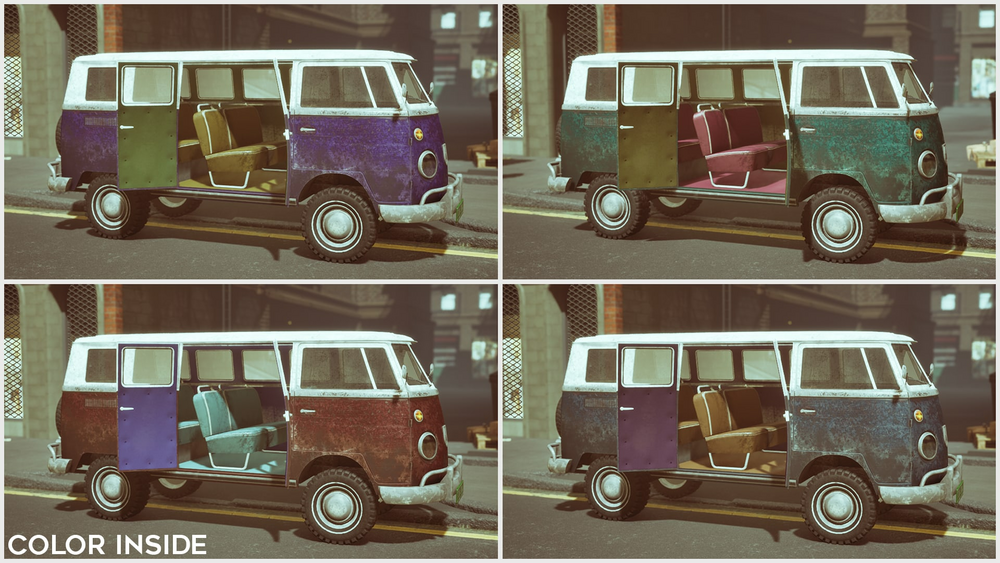 Realistic Microbus 1960-70s USA 