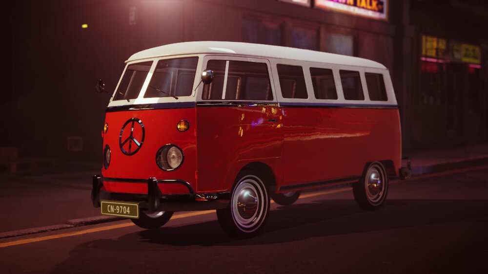 Realistic Microbus 1960-70s USA 