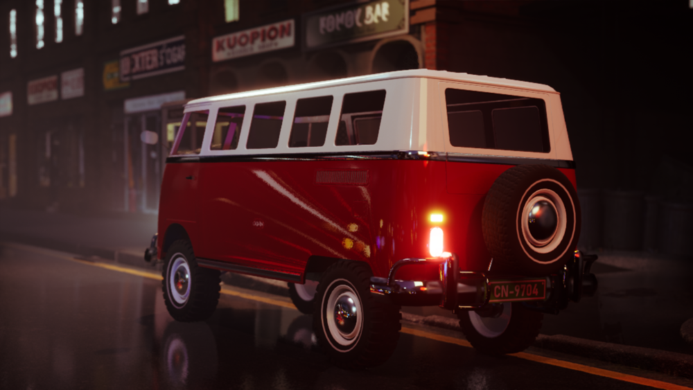 Realistic Microbus 1960-70s USA 