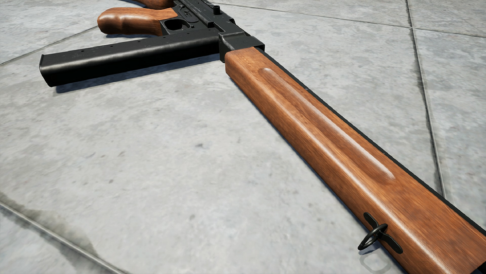 Textured 3D Submachine Gun with 4k Textures 