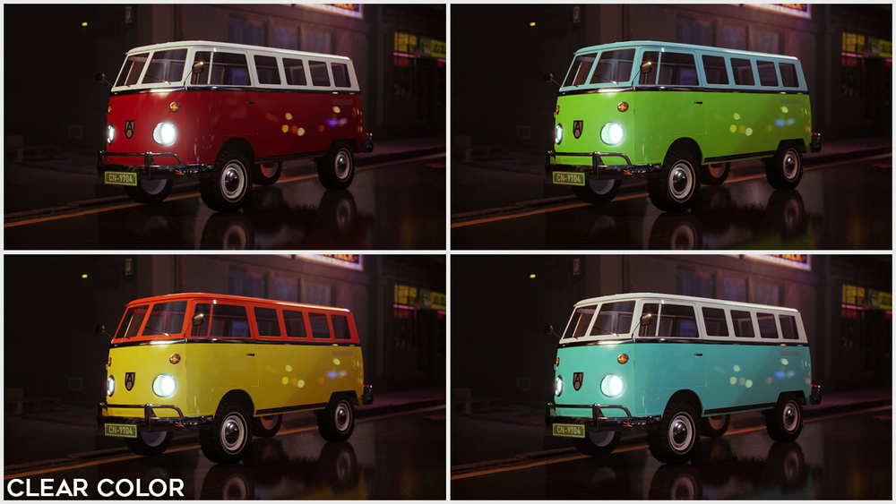 Realistic Microbus 1960-70s USA 