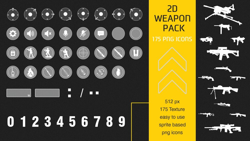 2D Weapon Icons Pack 