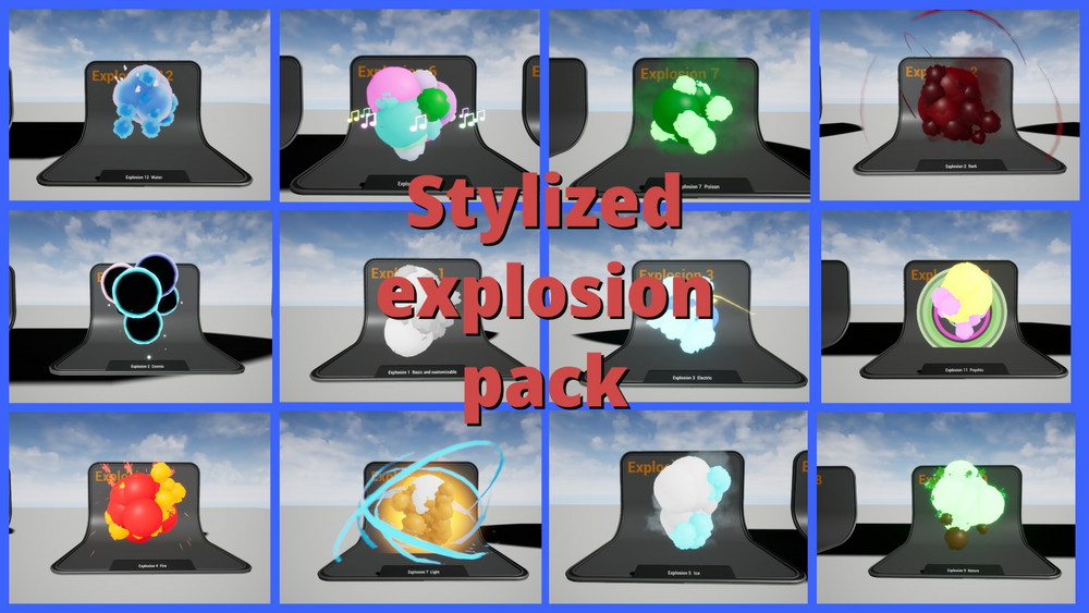 Stylized explosions FX pack 