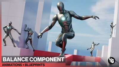 Balance Component : 53 Animations + Blueprints