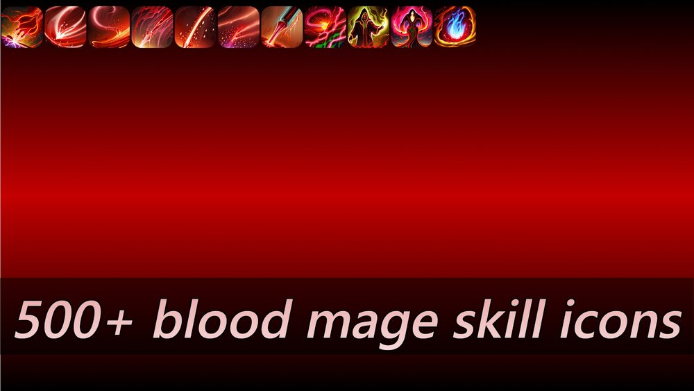 500+ blood mage skill icons 