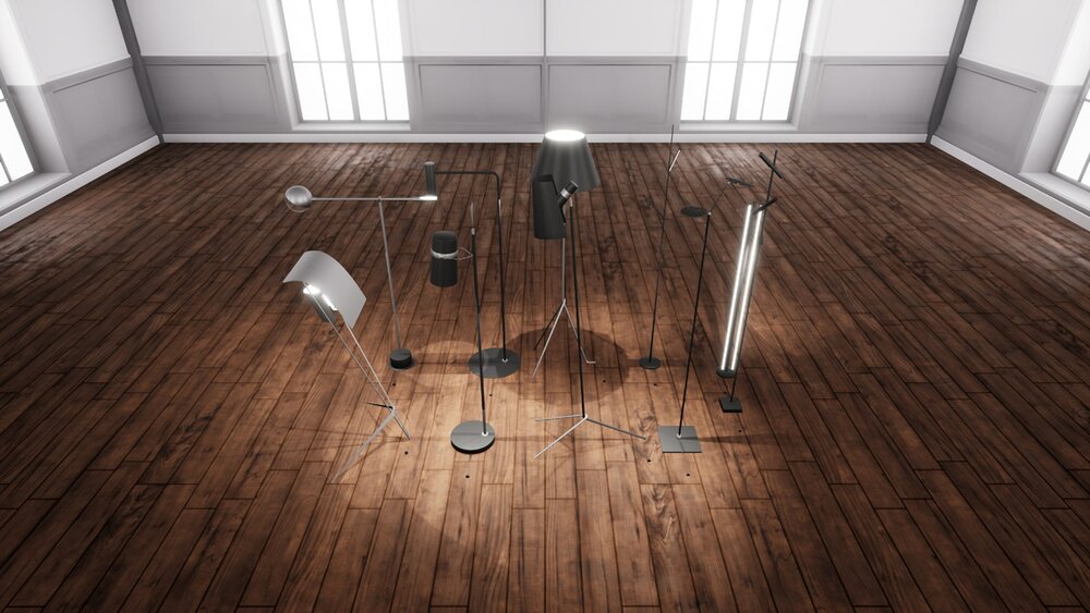 ArchViz Floor Lamps Set 