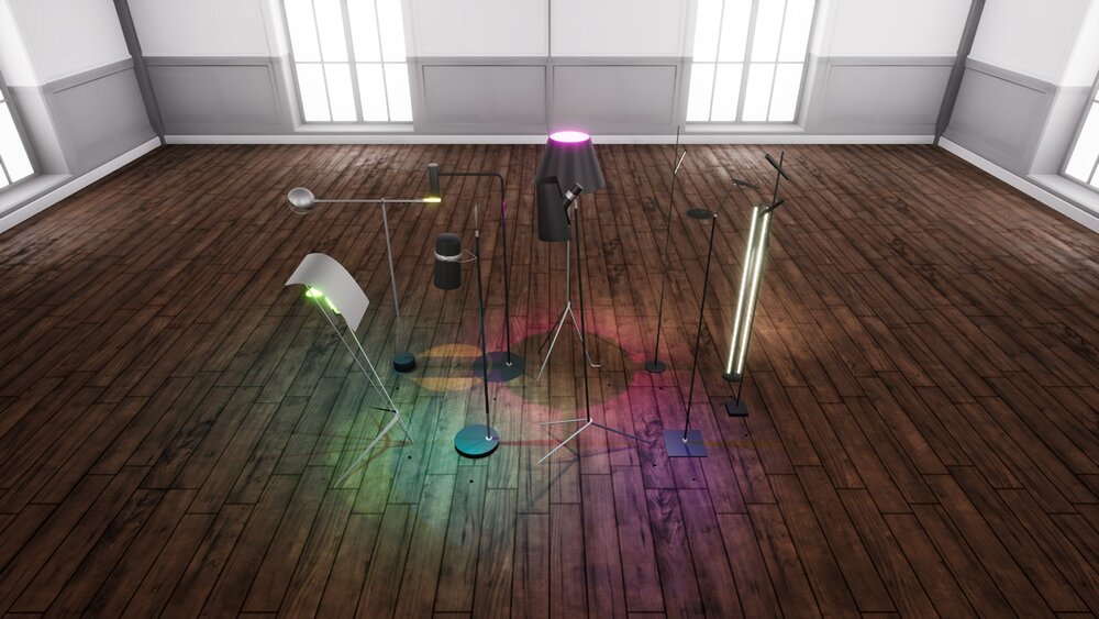 ArchViz Floor Lamps Set 