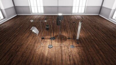 ArchViz Floor Lamps Set 