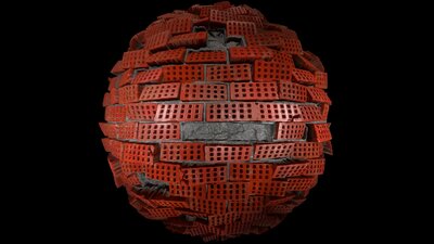 Realistic PBR 50 Pcs Brick Material Pack / 4K 