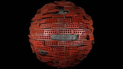 Realistic PBR 50 Pcs Brick Material Pack / 4K 