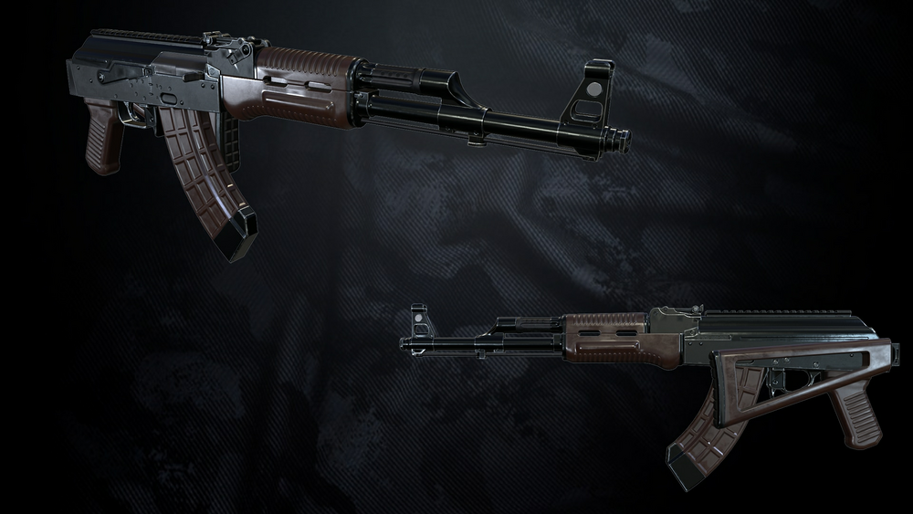 AK-74 Assault Rifle With Hands 