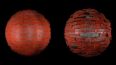 4K Realistic PBR 20 Pcs Brick Material Pack V1 