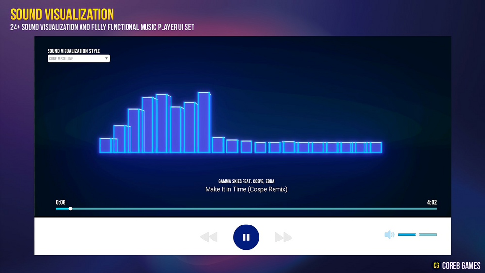 Sound Visualization With Music Player UI 