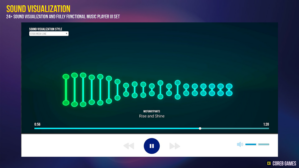 Sound Visualization With Music Player UI 