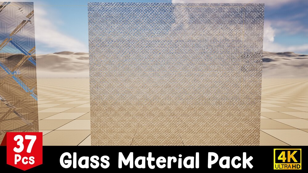 4K Pbr Glass Material Pack 