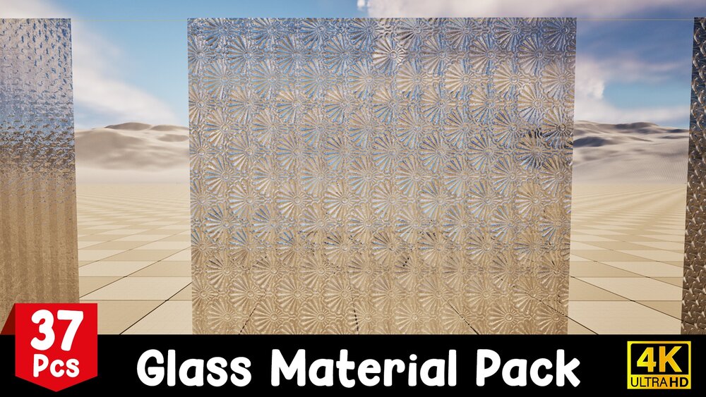 4K Pbr Glass Material Pack 