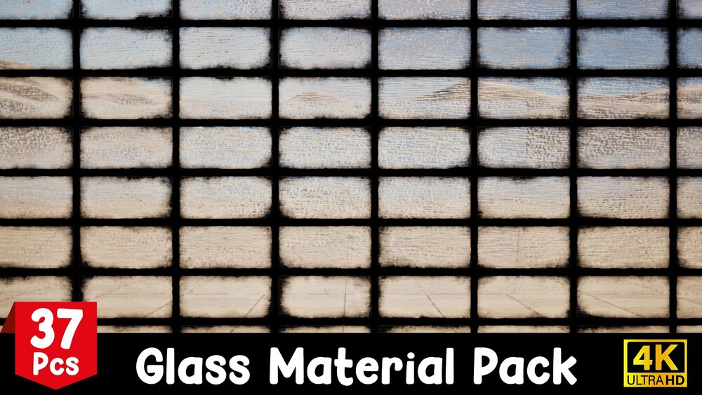 4K Pbr Glass Material Pack 