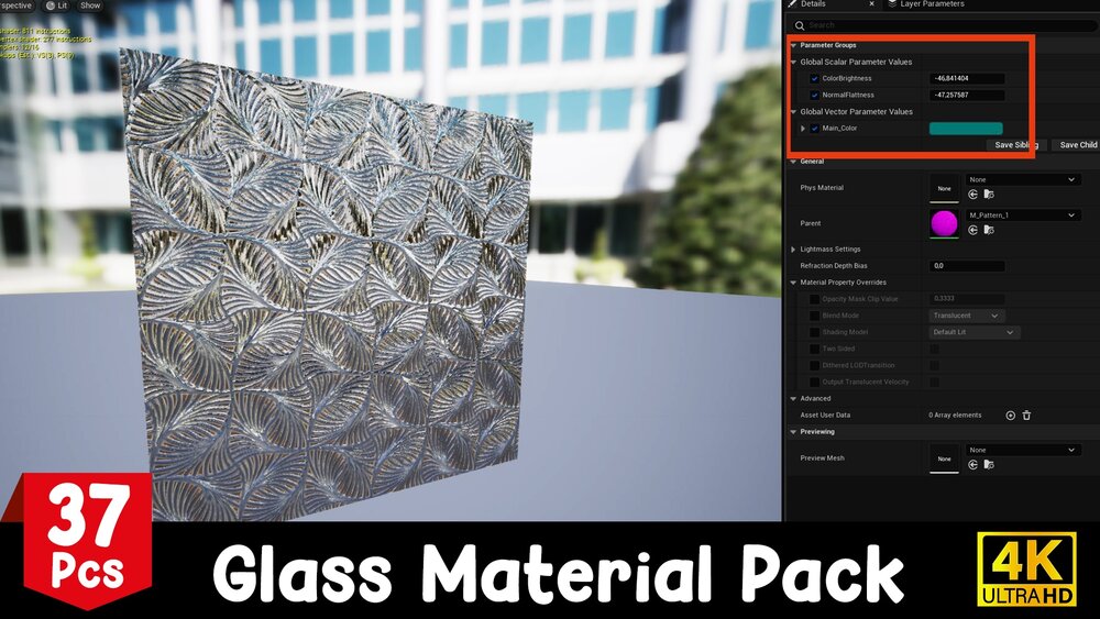 4K Pbr Glass Material Pack 