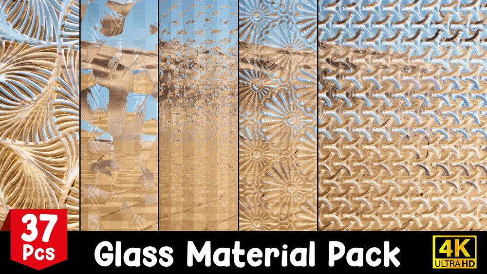 4K Pbr Glass Material Pack 