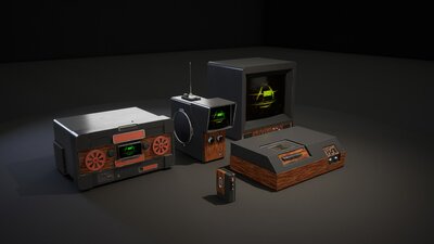 15 Retro Tech Props with Hologram Material 