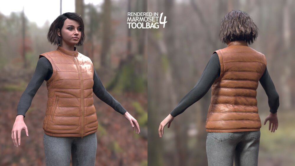 Woman - Autumn Outfit - Modular - Rigged 