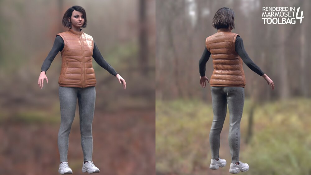 Woman - Autumn Outfit - Modular - Rigged 