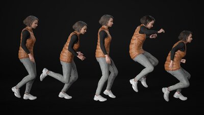 Woman - Autumn Outfit - Modular - Rigged 