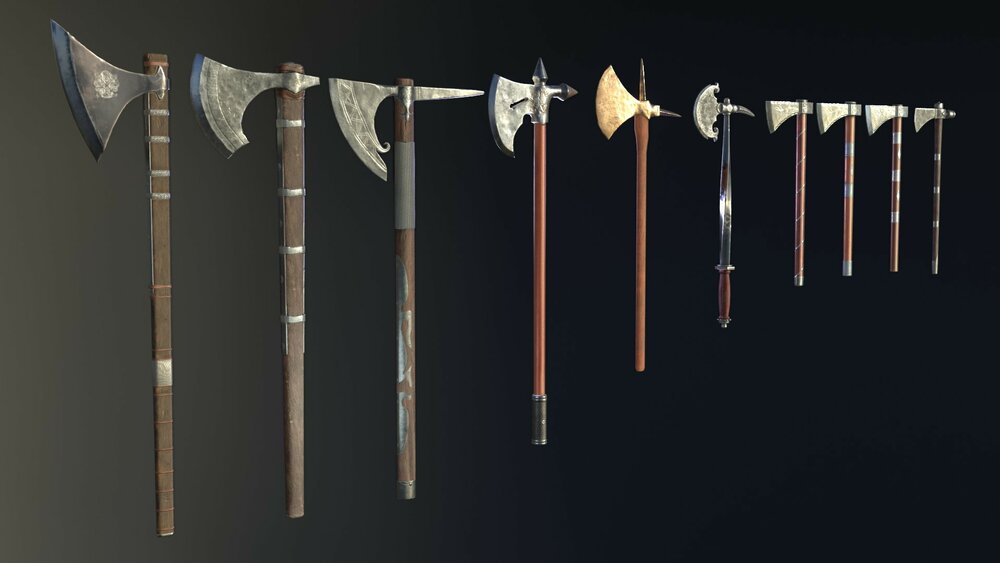 Medieval Ax Set 02 