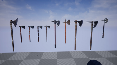 Medieval Ax Set 02 